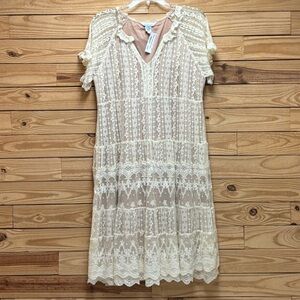Sundance Elegant Cream Lace Dress
